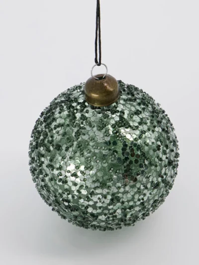 Green Glitter Bauble