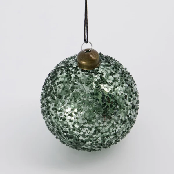 Green Glitter Bauble - Image 2