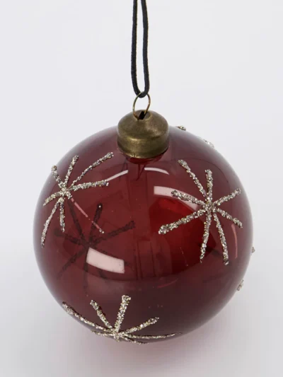 Burgundy Star Bauble