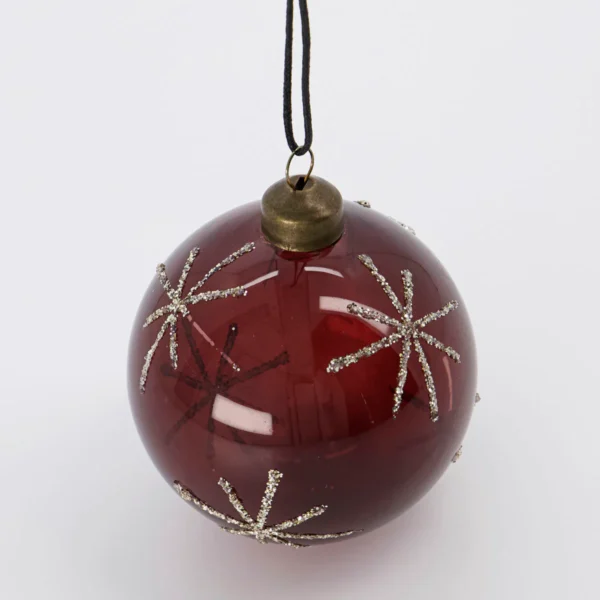 Burgundy Star Bauble - Image 2