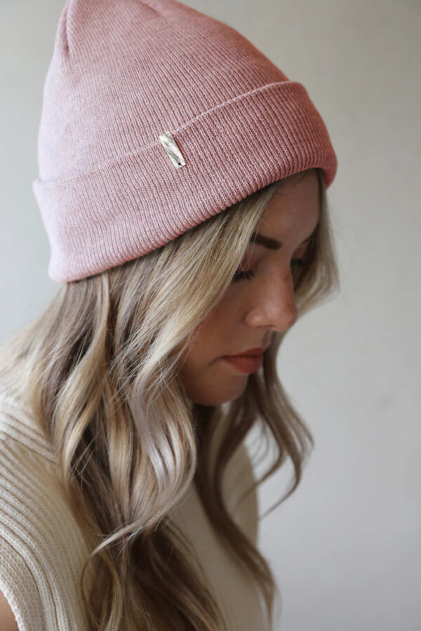 Knit Beanie - Blush - Image 4