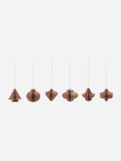 Paper Ornaments Set – Dusty Rose
