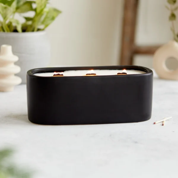 Black Baguette Candle - Activated Charcoal & Matcha - Image 3