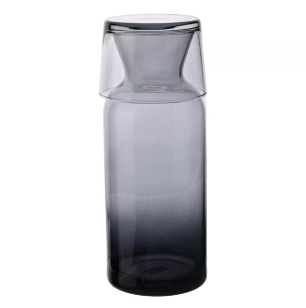 Grey Glass Lidded Carafe