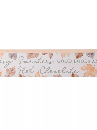Cosy Sweaters, Gook Books and Hot Chocolate Plaque