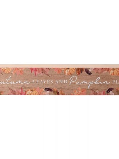 Autumn Leaves and Pumpkins Please Plaque