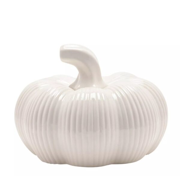 White Ceramic Pumpkin Ornaments - Image 4