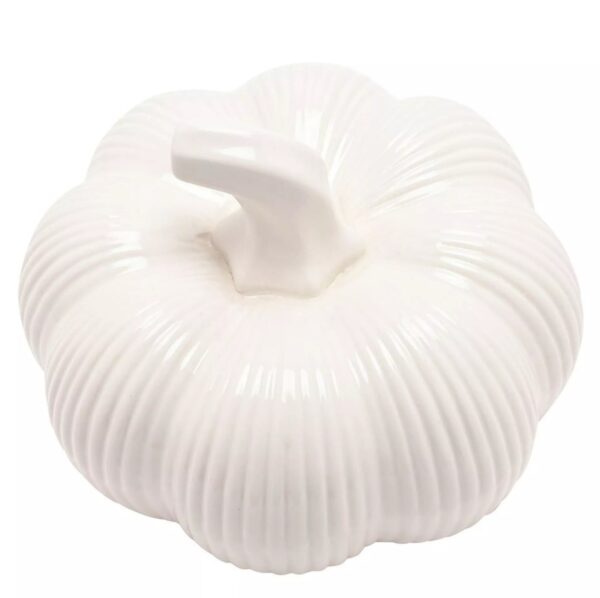 White Ceramic Pumpkin Ornaments - Image 5