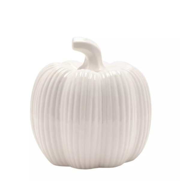 White Ceramic Pumpkin Ornaments - Image 6