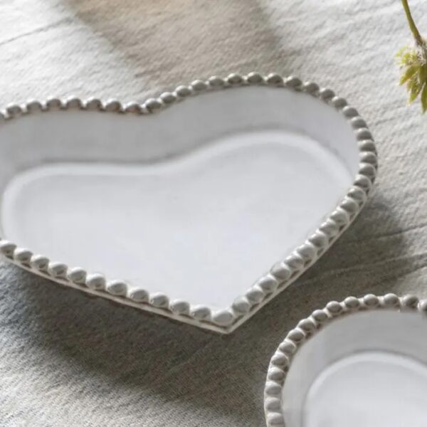 Beaded Heart Plate Set of 3 - Image 3