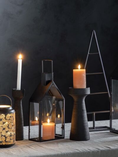 Luna Candlestick in Black