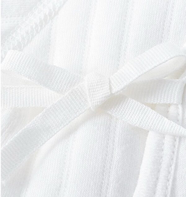Teddy Bear Wrap Baby Grow in White - Image 2