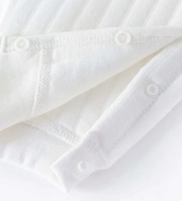 Teddy Bear Wrap Baby Grow in White - Image 4