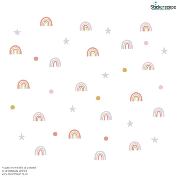 Rainbows and Stars Wall Stickers - Image 4