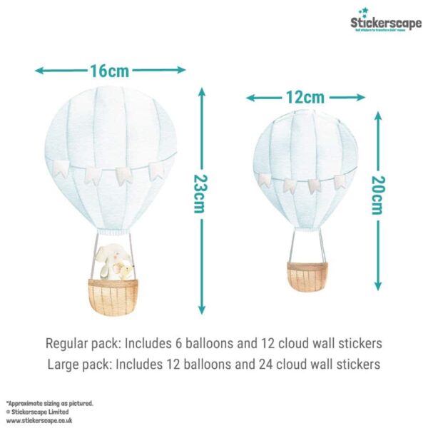 Hot Air Balloon Wall Stickers - Image 4