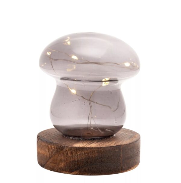 Set of 3 LED Glass Mushrooms - Image 3
