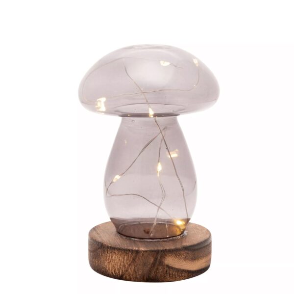 Set of 3 LED Glass Mushrooms - Image 4
