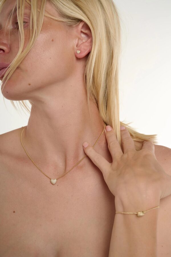 Pave Heart Earrings - Image 3