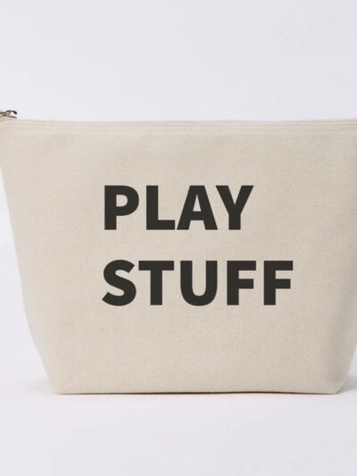 Large Natural Canvas Pouches