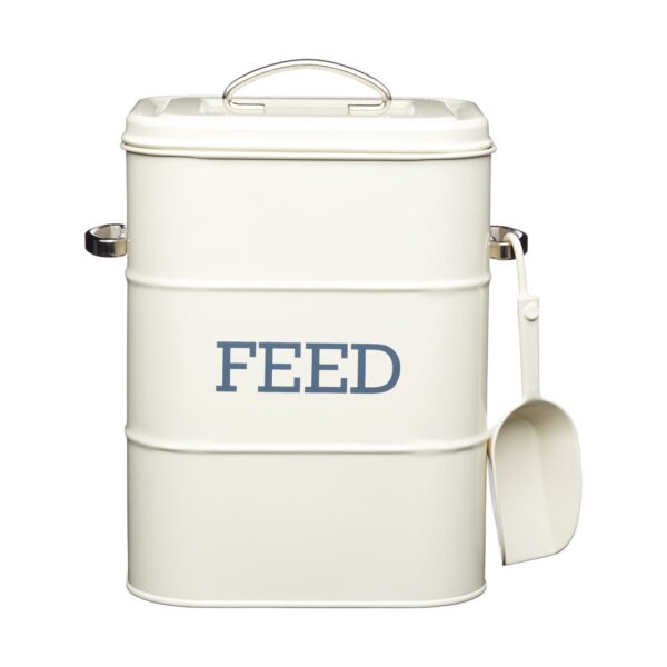 Antique Cream Feed Tin