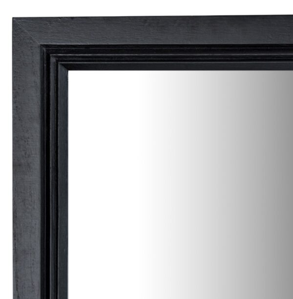 Black Wood Large Window Mirror - Image 2