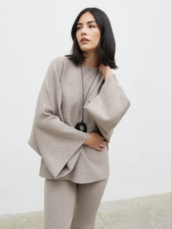 Aurelie Drape Sleeve Jumper