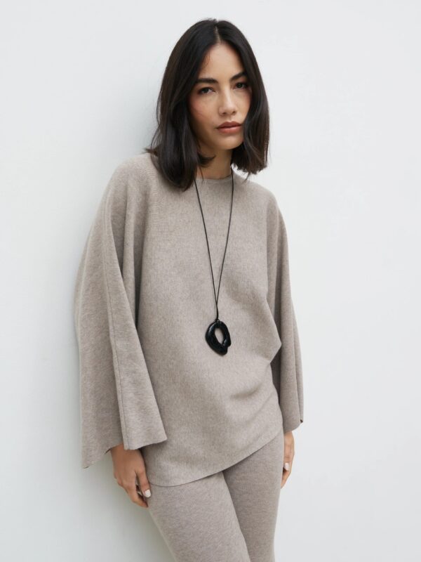 Aurelie Drape Sleeve Jumper - Image 3