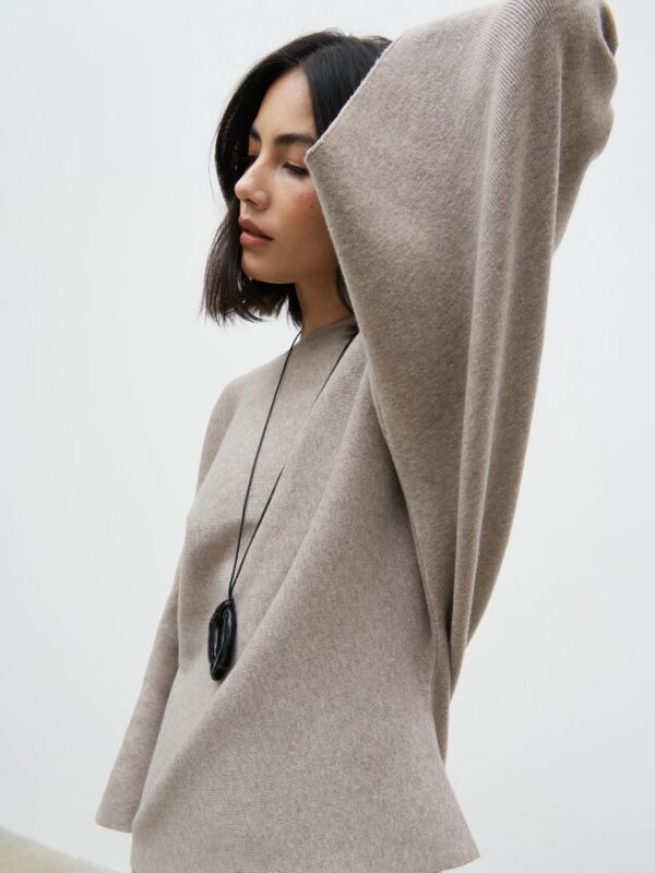 Aurelie Drape Sleeve Jumper - Image 4