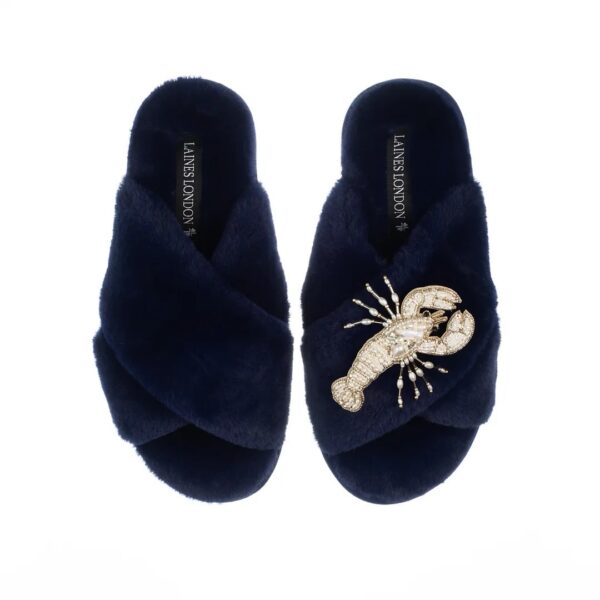 Classic Laines Slippers With Brooch