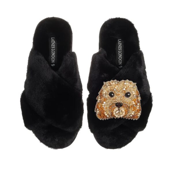 Classic Laines Slippers With Brooch - Image 2