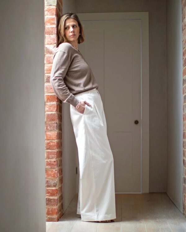 Jasmine Trouser in Off White