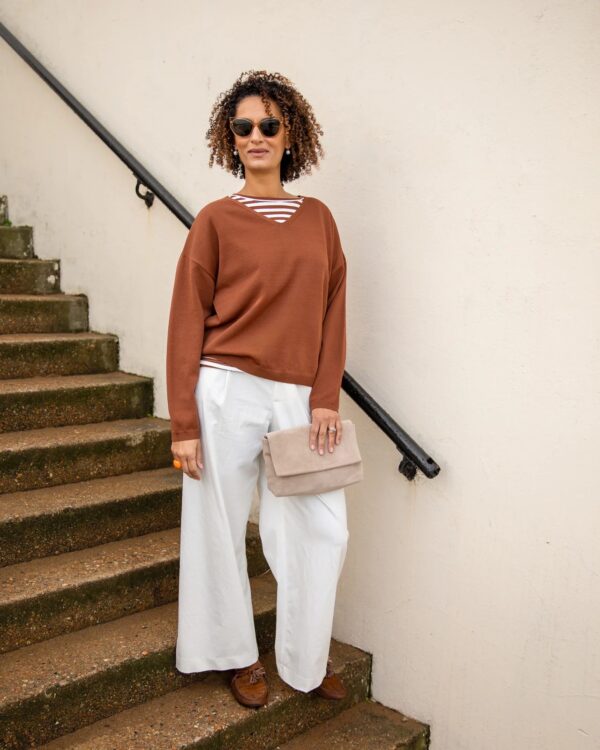 Jasmine Trouser in Off White - Image 3