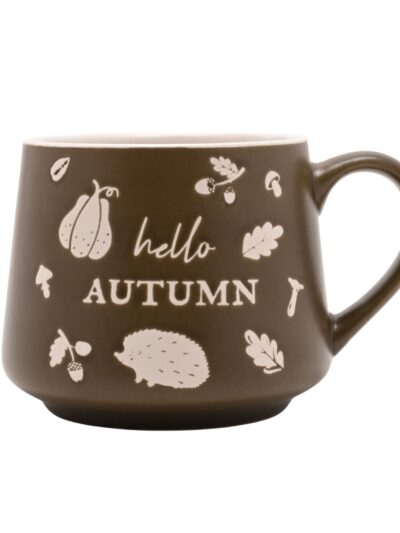 Green Hello Autumn Mug