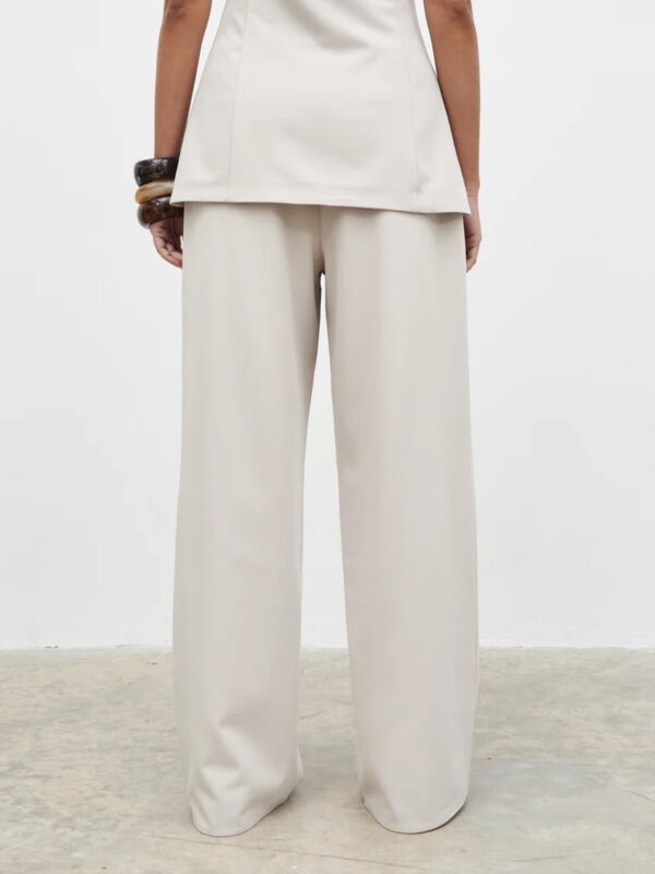 Brylee Drawstring Trousers in Stone - Image 4