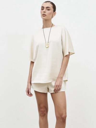 Breya Boxy Tee – Oyster