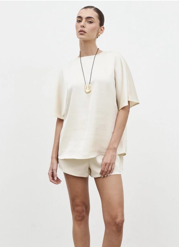 Breya Boxy Tee - Oyster