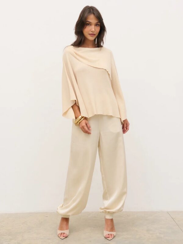 Amina Draped Knit Top - Image 2