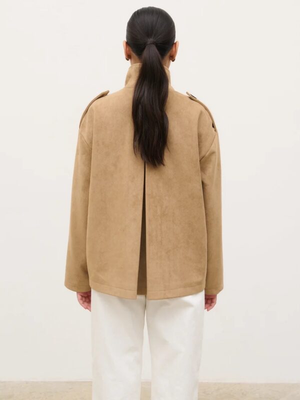 Sophie Faux Suede Funnel Neck Jacket - Image 7