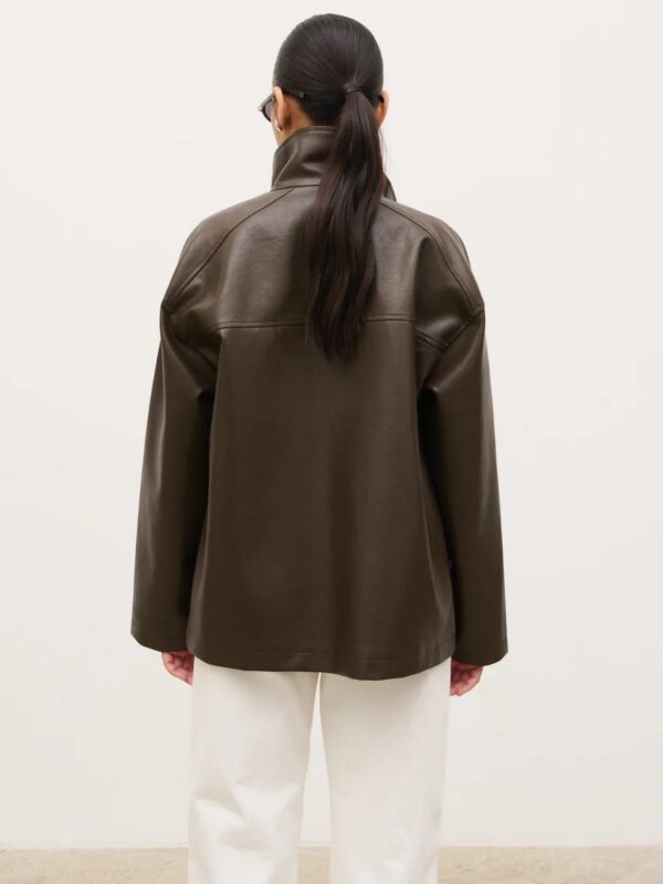 Lyla Faux Leather Bomber Jacket - Image 3