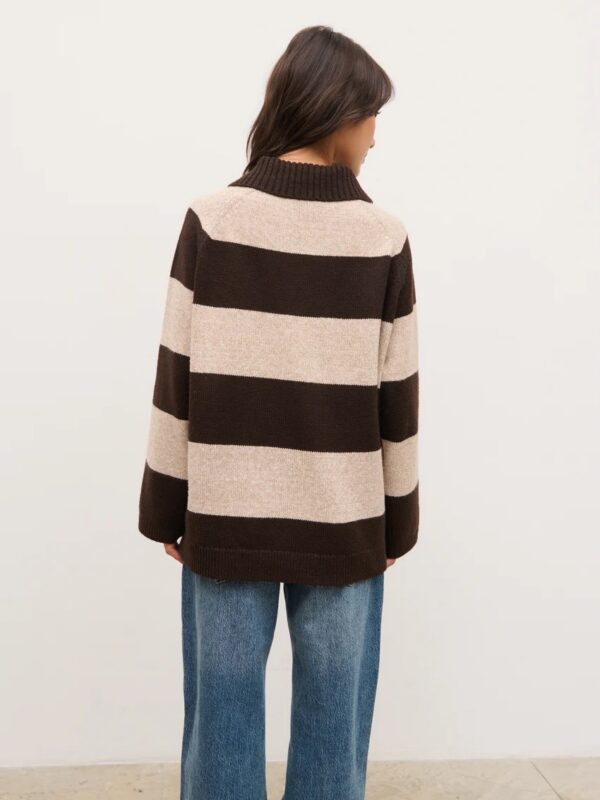Rylee Knitted Stripe Rugby Jumper - Image 5