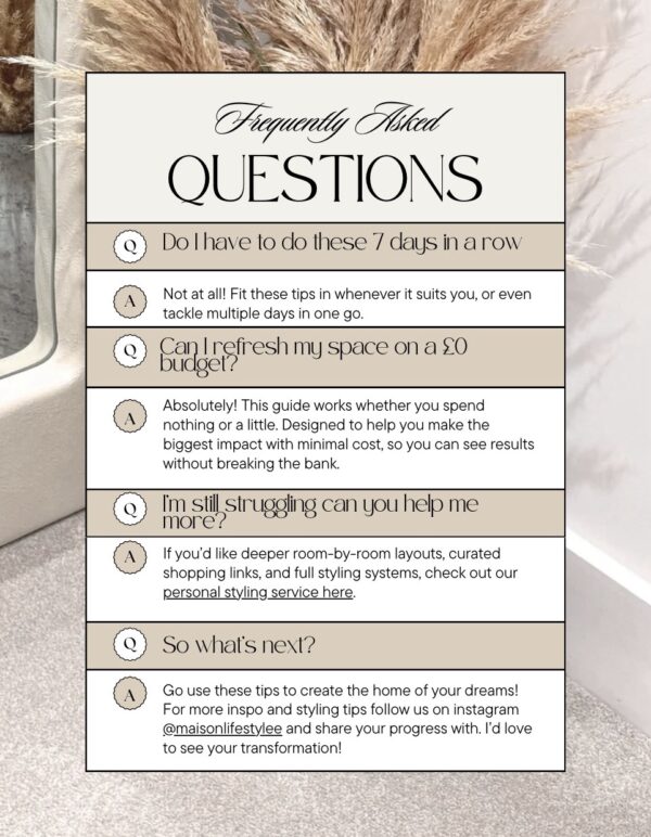 The 7 Day Home Reset Free Guide - Image 2