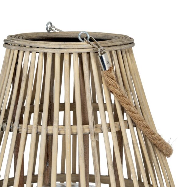 Ellipse Wicker Lantern With Glass Holder - Image 3