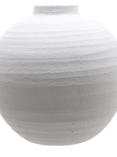 Tiber Large Matt White Ceramic Vase