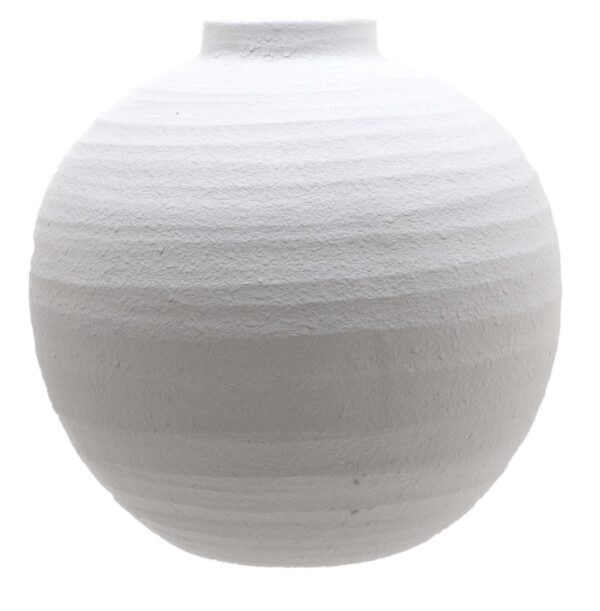 Tiber Large Matt White Ceramic Vase