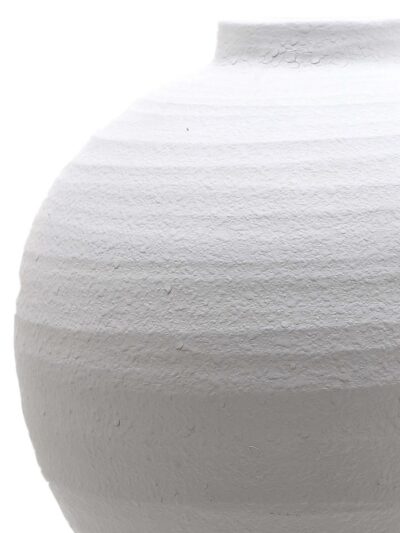 Tiber Large Matt White Ceramic Vase