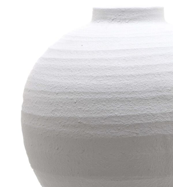 Tiber Large Matt White Ceramic Vase - Image 2