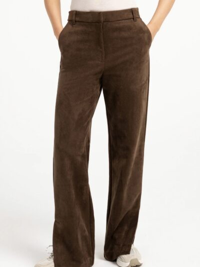 Suedine Wide Leg Trousers