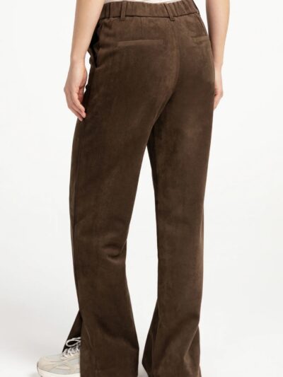 Suedine Wide Leg Trousers