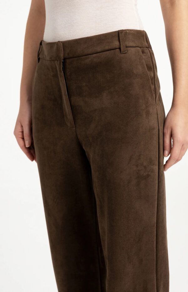 Suedine Wide Leg Trousers - Image 3