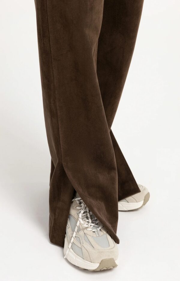 Suedine Wide Leg Trousers - Image 4